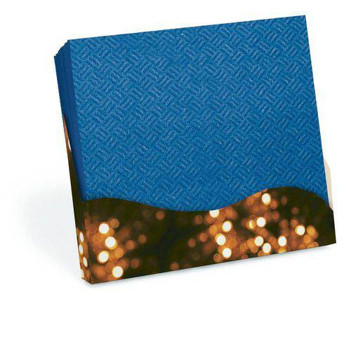 20 Guardanapos Textura Azul Royal 25cm Decoração Festas