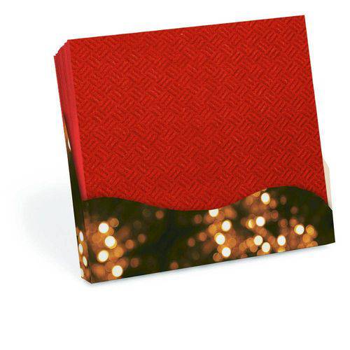 20 Guardanapos Textura Vermelho 25cm Decoração Festas