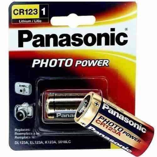 05 Bateria Cr123A 3V Lithium Photo Original Panasonic
