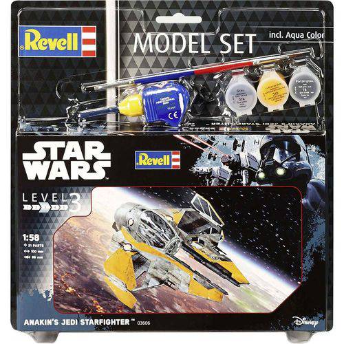 1/58- Anakins Jedi Starfighter Star Wars Model Set - Revell