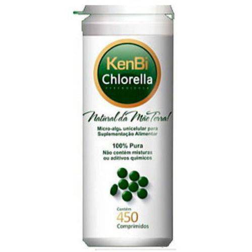 1 Chlorella Kenbi 450 Comprimidos 100% Chlorella - Super Alimento +