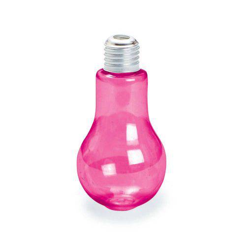 12 Copos Lâmpada Plástico Pink Decoração Festas