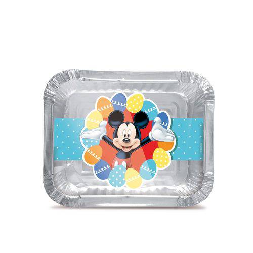 12 Marmitinhas Mickey Disney M Decoração Festas Azul