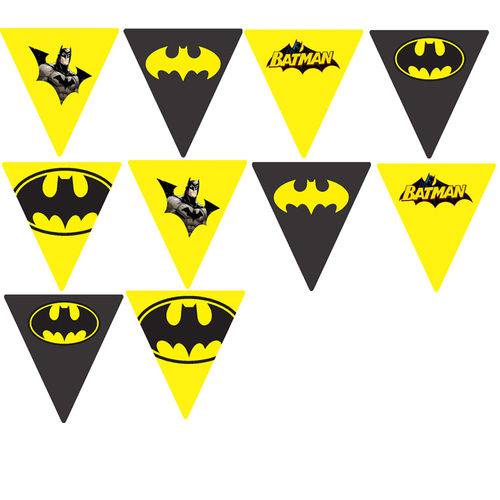 10 Bandeirolas Triangular Batman Geek