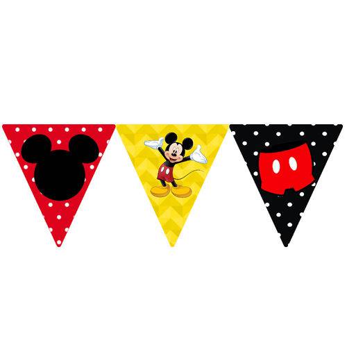 10 Bandeirolas Triangular Mickey