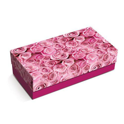 10 Caixas Box Organizadora Floral Rosa G Festa