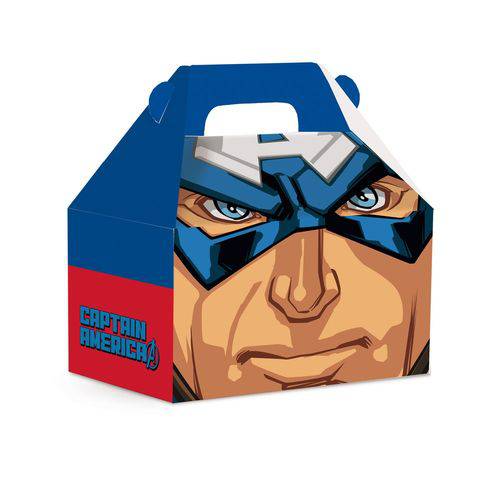 10 Caixas Maleta Surpresa Capitão America Vingadores Marvel