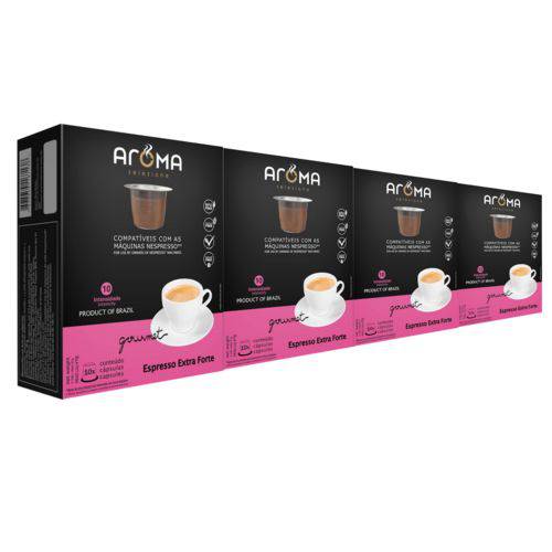 120 Cápsulas para Nespresso Kit Café Extra Forte - Aroma Selezione