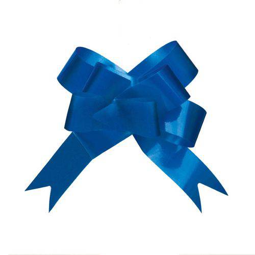 10 Laços Gravata Embalagem Presente Fita 23mm Gloss Azul