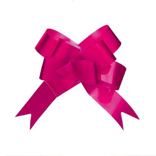 10 Laços Gravata Embalagem Presente Fita 23mm Gloss Pink