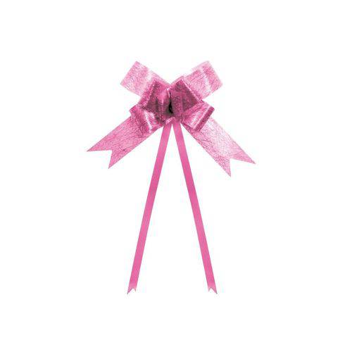 10 Laços Gravata Embalagem Presente Fita 12mm Rosa Pink