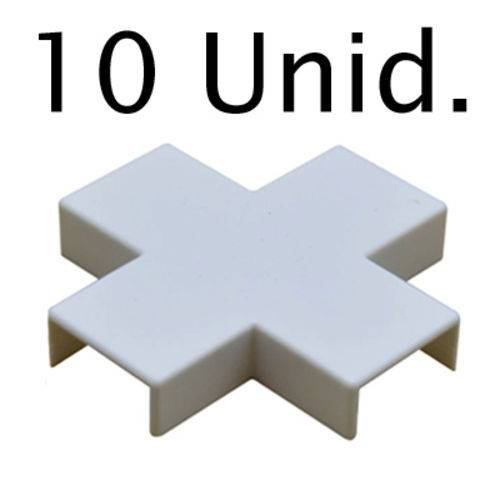 10 Peças Cruzeta Branco para Calha 10x20mm Ilumi