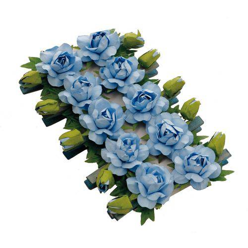 10 Prendendores Floral Azul Decoração Festas