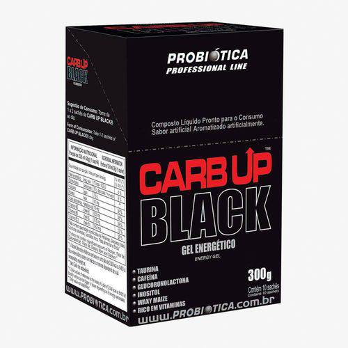 10 Sachês - Carb-up Gel Black - Probiótica - Laranja