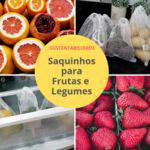 10 Saquinhos Frutas Legumes Mercado Sustentável Reutilizado Ecobags