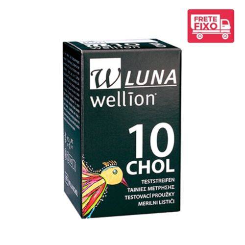 10 Tiras de Teste de Colesterol Luna - Wellion