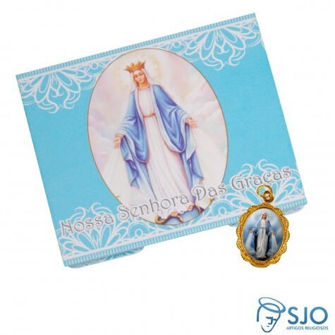100 Cartões com Medalha de Nossa Senhora das Graças | SJO Artigos Religiosos