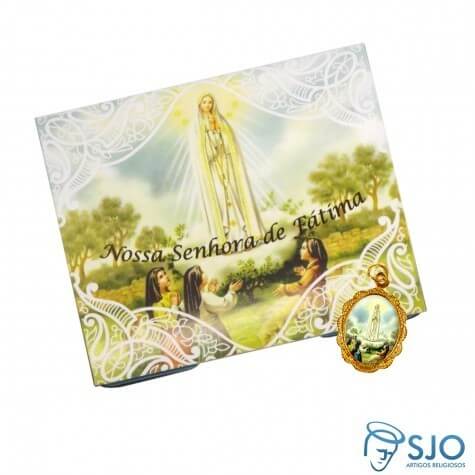 100 Cartões com Medalha de Nossa Senhora de Fátima | SJO Artigos Religiosos