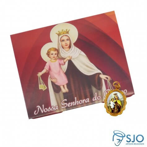 100 Cartões com Medalha de Nossa Senhora do Carmo | SJO Artigos Religiosos