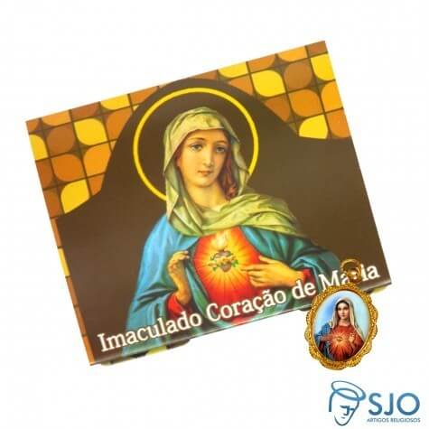 100 Cartões com Medalha do Imaculado Coração de Maria | SJO Artigos Religiosos