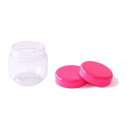 50 Potes de Papinha de Plástico 120 Gramas para Lembrancinhas - Pink