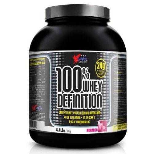 100% Whey Definition (2kg) Morango - Usa Supplements