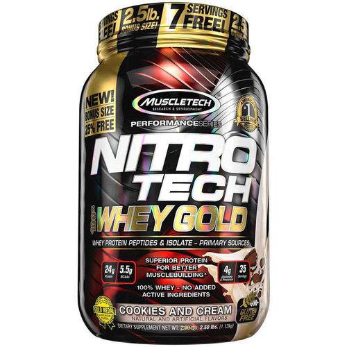 100% Whey Gold Biscoito Creme 999g - Muscletech