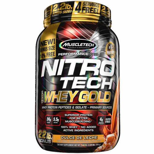 100% Whey Gold Doce de Leite 0,999kg 2,22lb/2,5lbs Muscletech