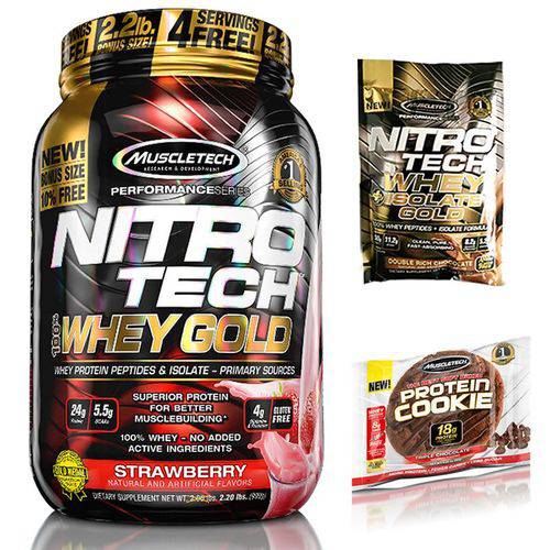 100% Whey Gold Nitro Tech 999g - Muscletech
