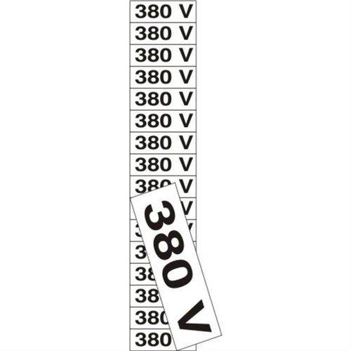 16 Placas de Poliestireno Auto-adesiva 4x1.5cm 380 V - 200 Ba - Sinalize