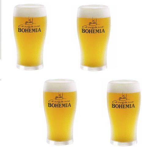 4 Copos Taça Cerveja Bohemia 340 Ml