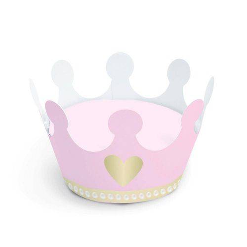4 Suporte para Doces Coroa Reinado da Princesa 9 X 10 Cm Decoração Festas