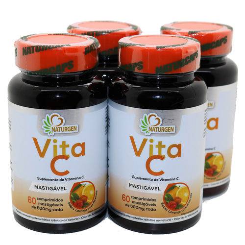 4 Vitamina C Vita C 60 Comprimidos - 8 Meses