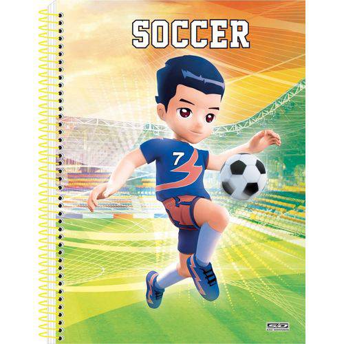 4 X Cadernos 1 Matéria Capa Dura 2019 Soccer Real.aumentada 96 Folhas