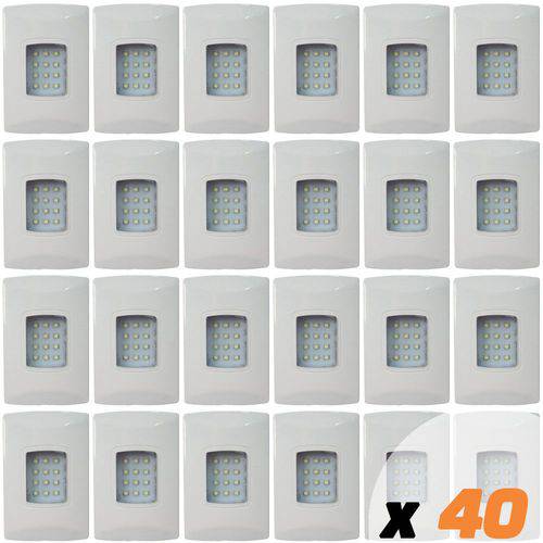 40x Luminaria Emergencia Segurimax 25684 Led Embutir 100 Lumens 1.5h 25m²