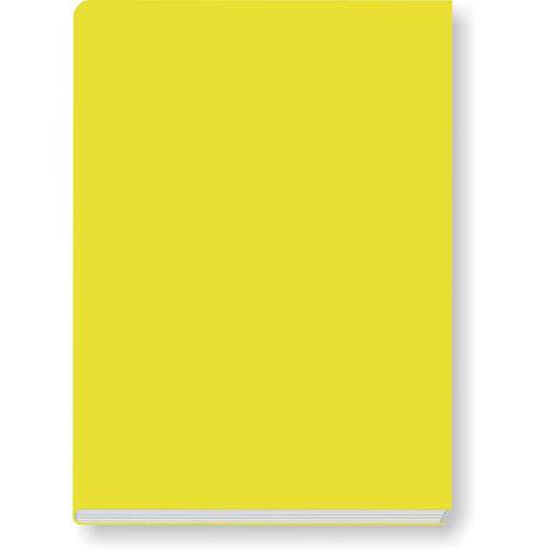 5 X Cadernos Brochurao Capa Dura Amarelo C/margem 96 Folhas