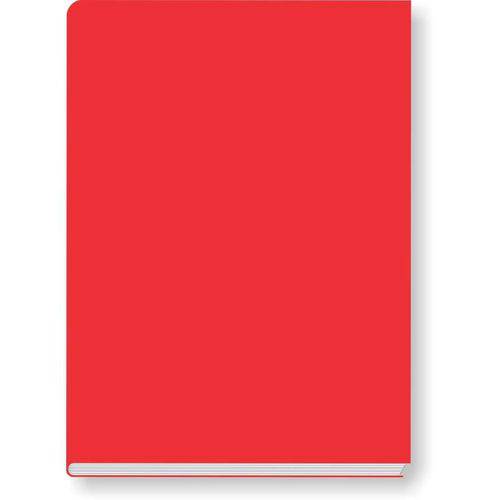 5 X Cadernos Brochurao Capa Dura Vermelho C/margem 96 Folhas