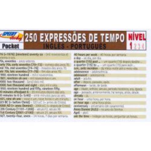 250 Expressoes de Tempo Ingles-portugues - Nivel 1