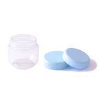 50 Potes de Papinha de Plástico 120 Gramas para Lembrancinhas - Azul Bebê