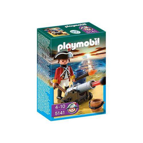 5141 Playmobil Pirata Soldado Ingles com Canhao