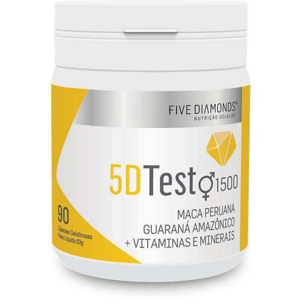 5D Testo 1500 - Revigorante Polivitamínico Mineral – 90 Cápsulas Gel