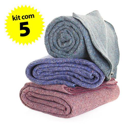 5pç Cobertor Casal 180x210cm Corta Febre Popular para Doação