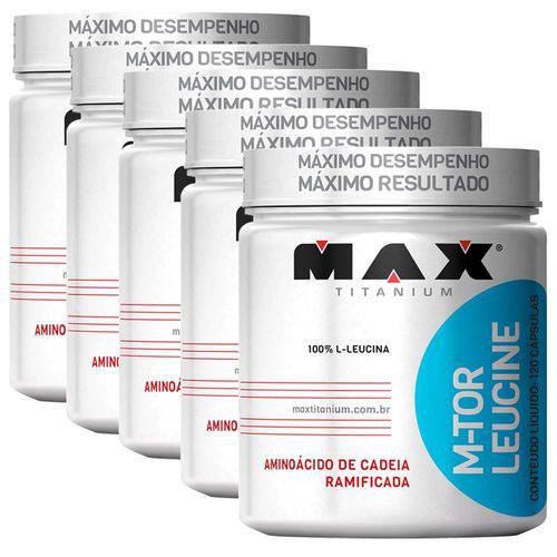 5x M-tor Leucine - Max Titanium - 120 Cápsulas - Leucina Pura