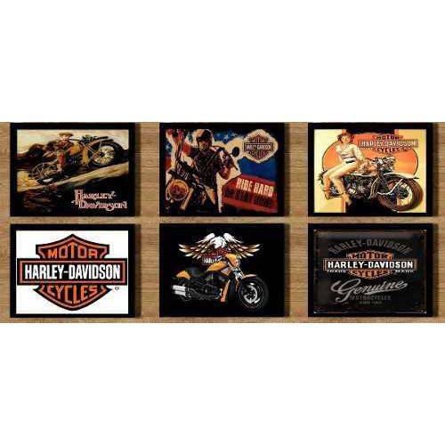 6 Quadros S Harley Davidson 21x30cm Varios Modelos