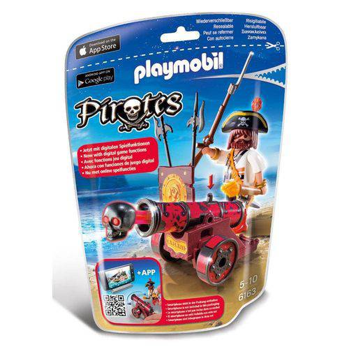 6163 Playmobil - Soft Bags Piratas - Canhão Vermelho