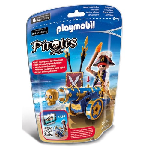 6164 Playmobil - Soft Bags Piratas - Canhão Azul - PLAYMOBIL