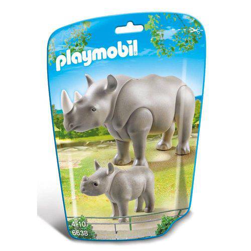 6638 Playmobil Saquinho Animais Zoo Grande S1 - Rinoceronte