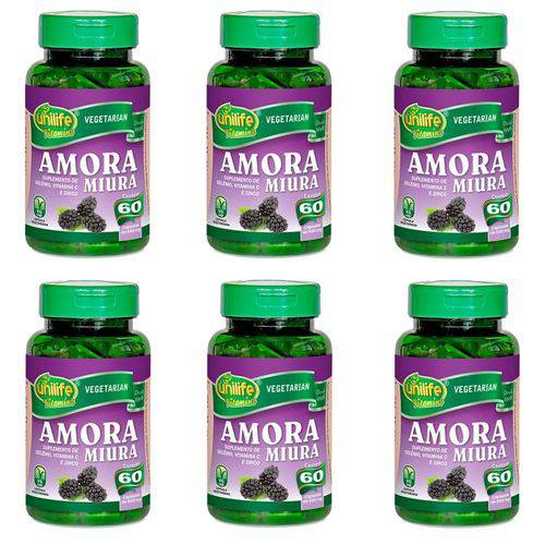 6x Amora Miura Total 480 Cápsulas - Unilife Vitamins