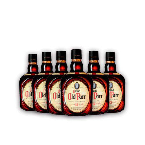 6x Whisky Grand Old Parr 12 Anos 1l