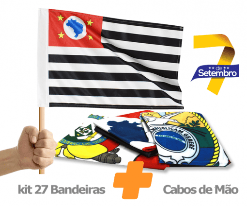 27 Bandeiras Estaduais + Cabo de Mão M1A1K2